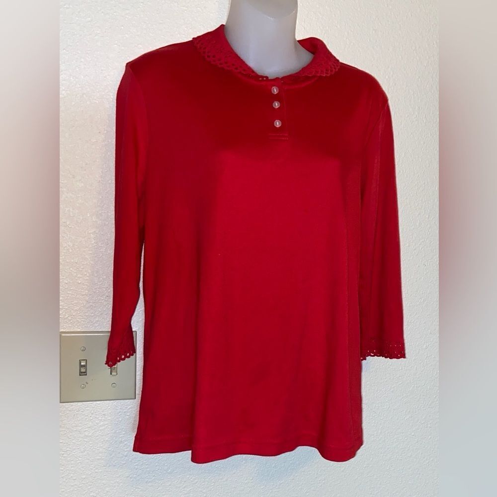 Blair Red Button Down Women's Shirt Size M